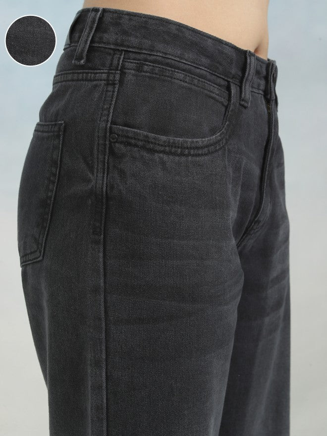 Tokyo Talkies Women Black Flared Jeans - Black - Image 5