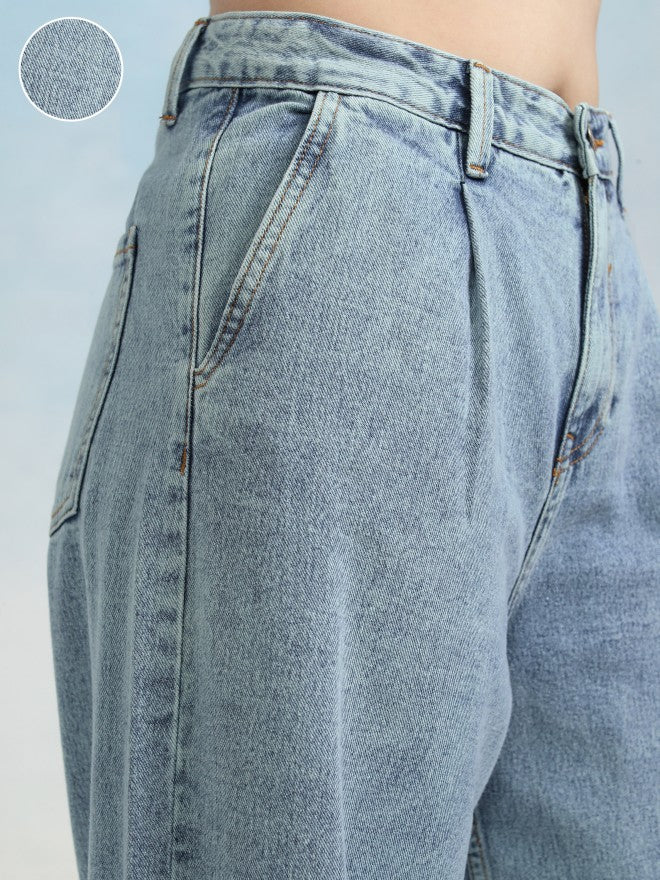 Tokyo Talkies Women Blue Flared Jeans - Blue - Image 5