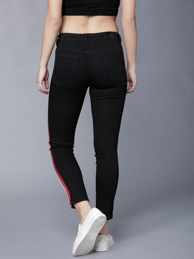 Tokyo Talkies Women Black Super Skinny Fit Stretchable Jeans - Black - Image 2