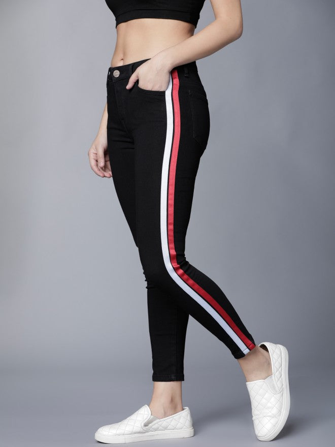 Tokyo Talkies Women Black Super Skinny Fit Stretchable Jeans - Black - Image 3