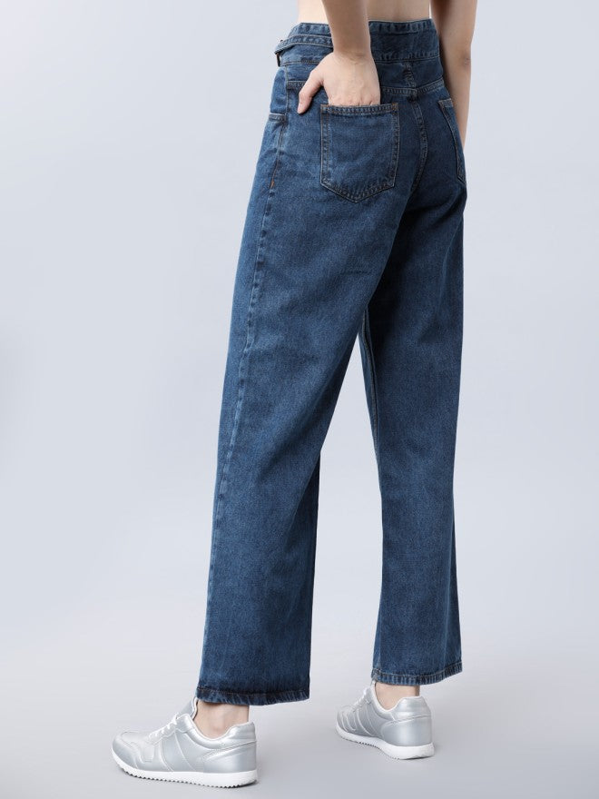 Tokyo Talkies Women Blue Flared Jeans - Blue - Image 3