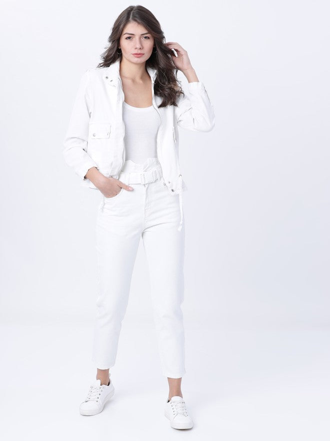Tokyo Talkies Women White Slim Fit Stretchable Jeans - White - Image 5