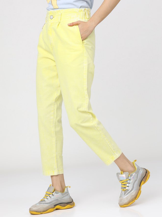 Tokyo Talkies Women Yellow Regular Fit Stretchable Jeans - Yellow - Image 2
