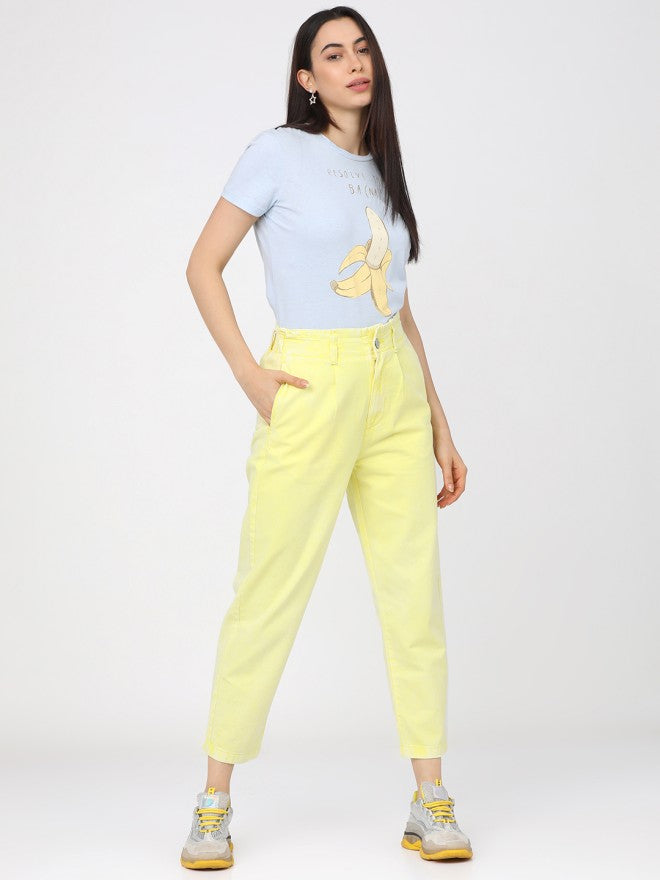 Tokyo Talkies Women Yellow Regular Fit Stretchable Jeans - Yellow - Image 5