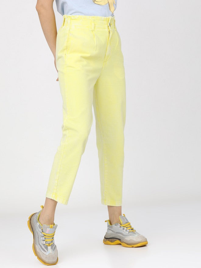 Tokyo Talkies Women Yellow Regular Fit Stretchable Jeans - Yellow - Image 6