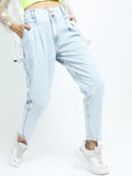 Tokyo Talkies Women Blue Mom Fit Jeans - Blue - Image 1