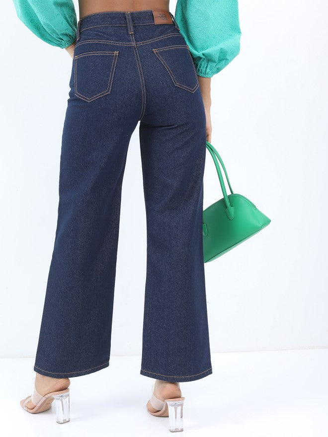 Tokyo Talkies Women Blue Flared Stretchable Jeans - Blue - Image 3