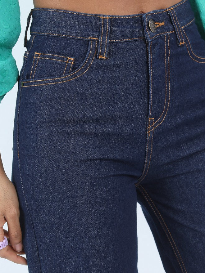 Tokyo Talkies Women Blue Flared Stretchable Jeans - Blue - Image 5
