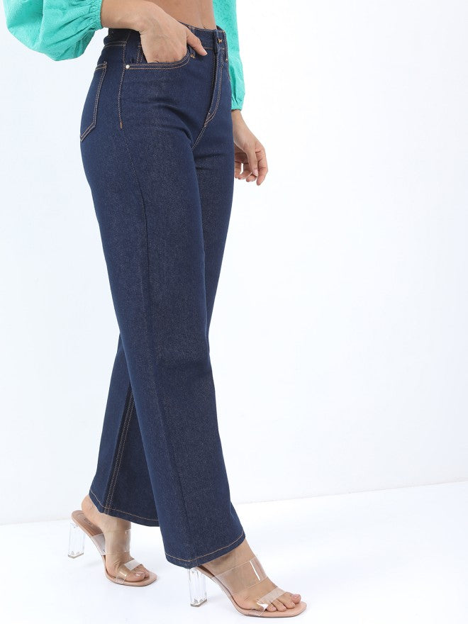 Tokyo Talkies Women Blue Flared Stretchable Jeans - Blue - Image 6