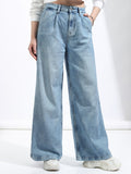 Tokyo Talkies Women Blue Flared Stretchable Jeans - Blue - Image 1