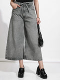 Tokyo Talkies Women Grey Wide Leg Jeans - Grey - Image 1