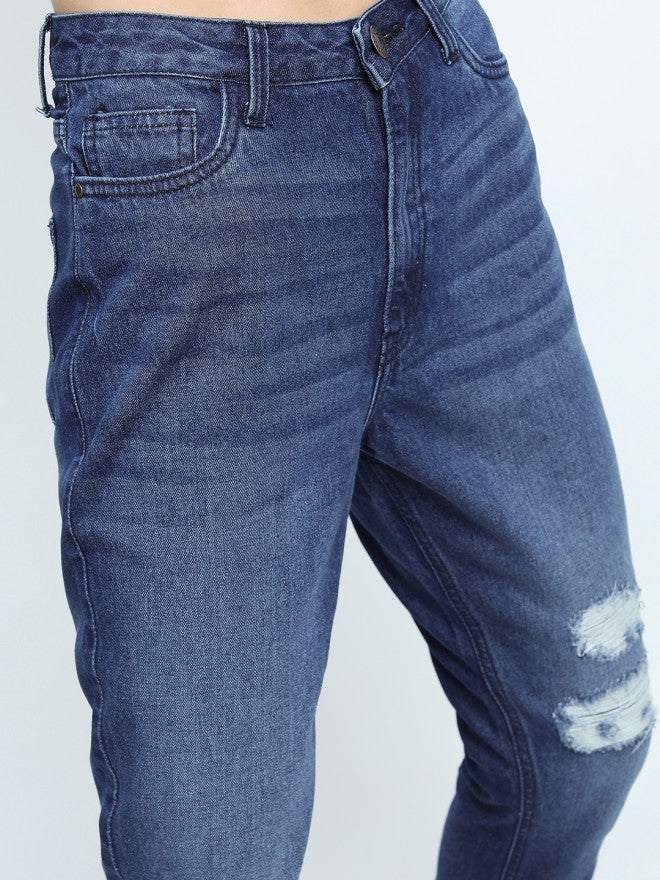 Tokyo Talkies Women Blue Straight Fit Stretchable Jeans - Blue - Image 3