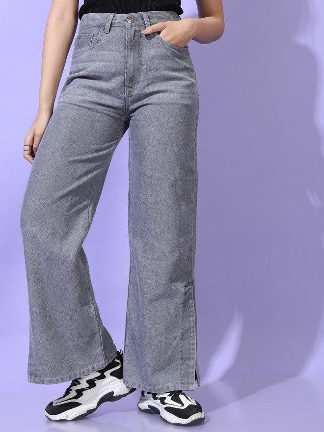 Tokyo Talkies Women Grey Regular Fit Stretchable Jeans - Grey - Image 4
