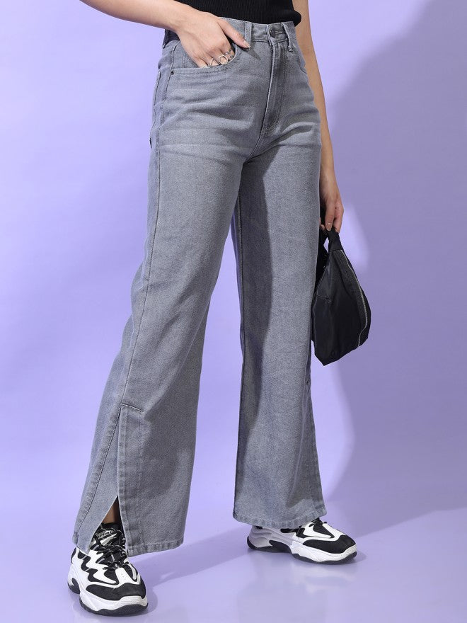 Tokyo Talkies Women Grey Regular Fit Stretchable Jeans - Grey - Image 5