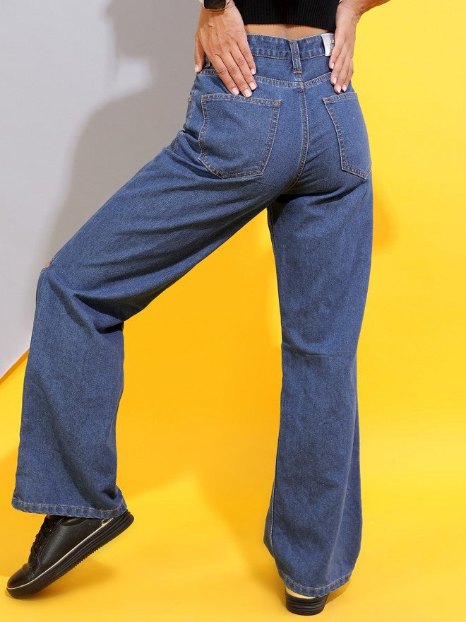 Tokyo Talkies Women Blue Regular Fit Stretchable Jeans - Blue - Image 2