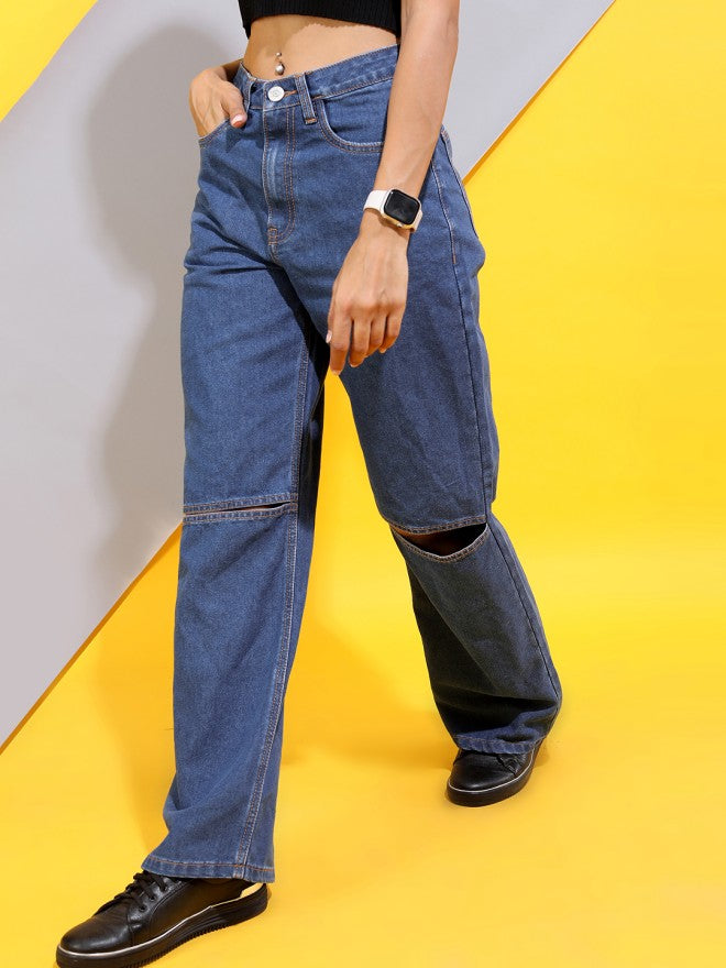 Tokyo Talkies Women Blue Regular Fit Stretchable Jeans - Blue - Image 5