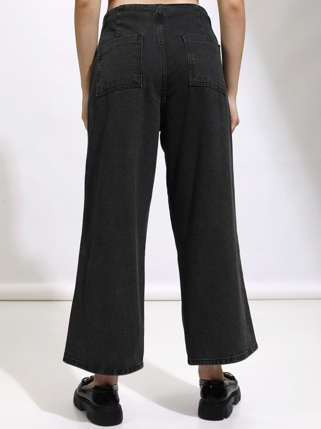 Tokyo Talkies Women Grey Straight Fit Jeans - Grey - Image 3
