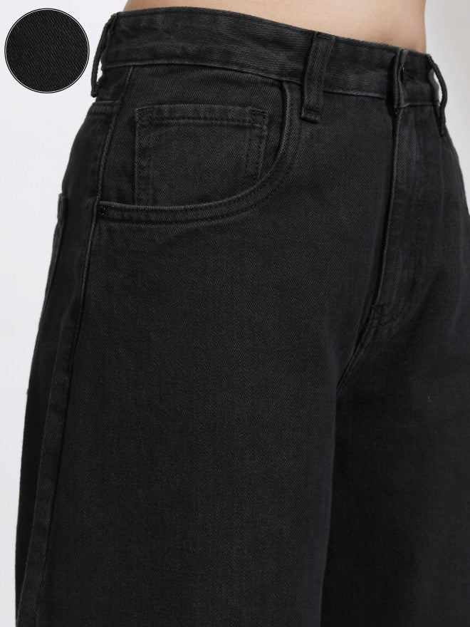 Tokyo Talkies Women Black Straight Fit Jeans - Black - Image 5