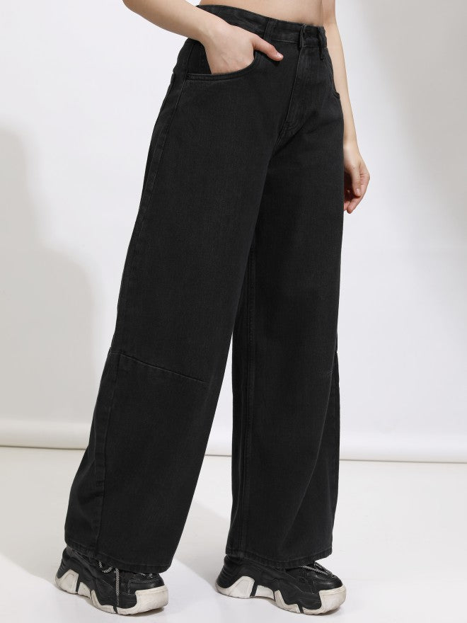 Tokyo Talkies Women Black Straight Fit Jeans - Black - Image 6