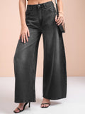 Tokyo Talkies Women Grey Wide Leg Stretchable Jeans - Grey - Image 1