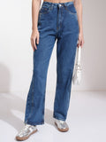 Tokyo Talkies Women Blue Straight Fit Jeans - Blue - Image 1
