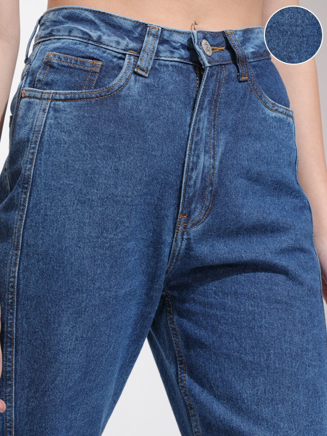 Tokyo Talkies Women Blue Straight Fit Jeans - Blue - Image 5