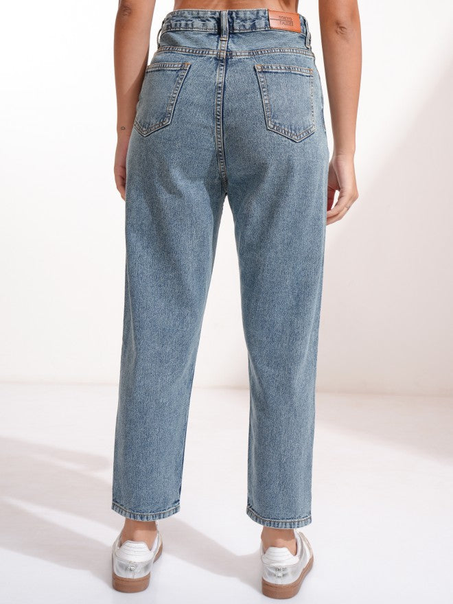 Tokyo Talkies Women Blue Tapered Fit Jeans - Blue - Image 3