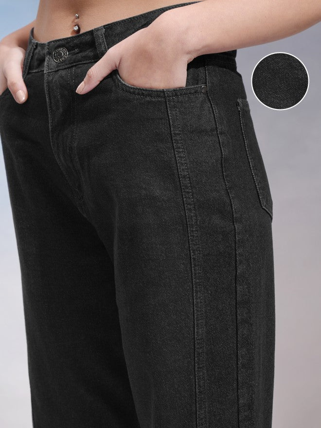Tokyo Talkies Women Black Straight Fit Jeans - Black - Image 5