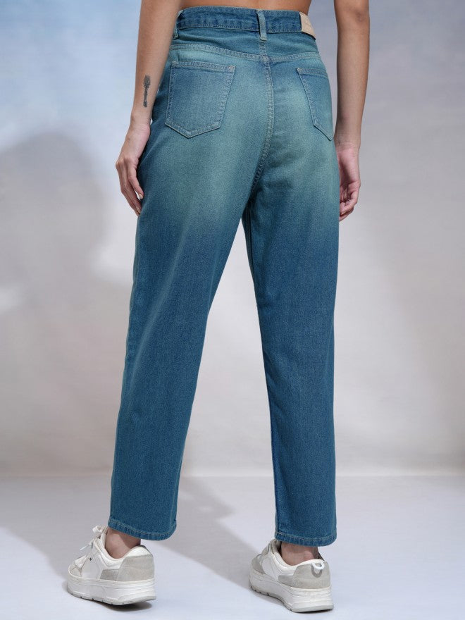 Tokyo Talkies Women Blue Relaxed Fit Stretchable Jeans - Blue - Image 3