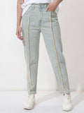Tokyo Talkies Women Blue Mom Fit Stretchable Jeans - Blue - Image 1