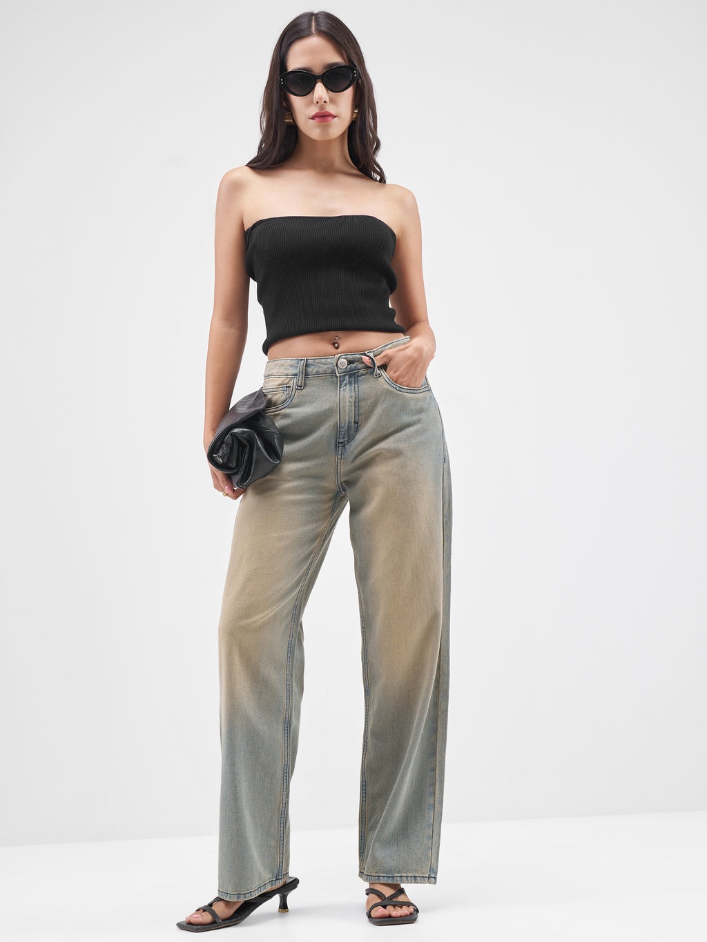 Street By Tokyo Talkies Women Blue Straight Fit Jeans - Blue - Image 2