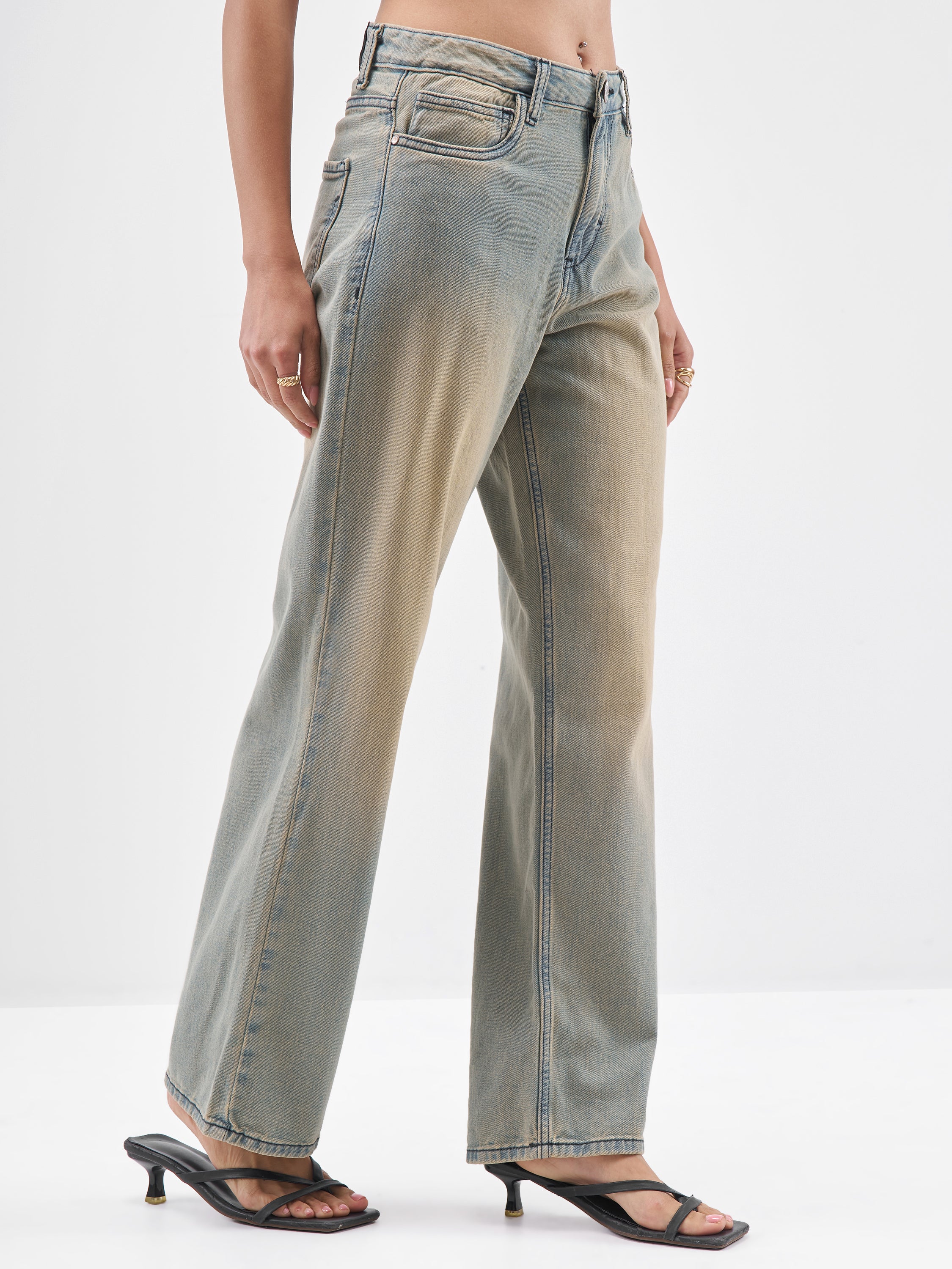 Street By Tokyo Talkies Women Blue Straight Fit Jeans - Blue - Image 6