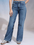 Tokyo Talkies Women Blue Bootcut Jeans - Blue - Image 1