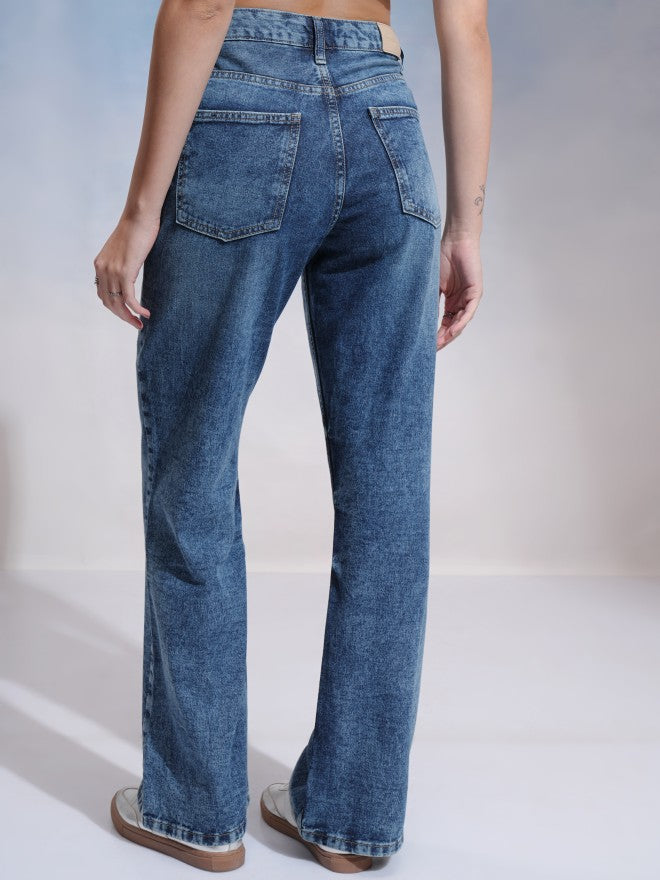 Tokyo Talkies Women Blue Bootcut Jeans - Blue - Image 3