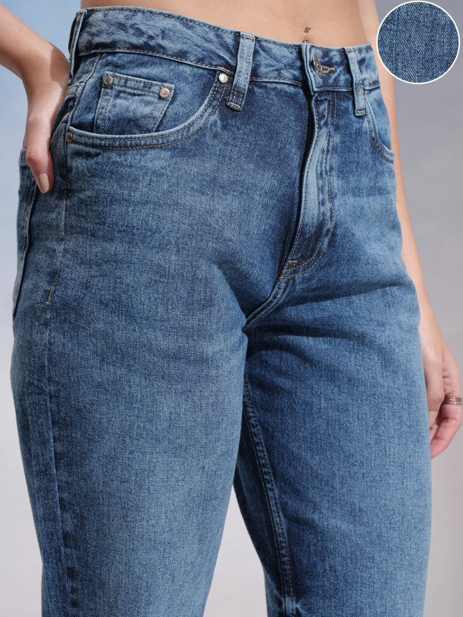 Tokyo Talkies Women Blue Bootcut Jeans - Blue - Image 5