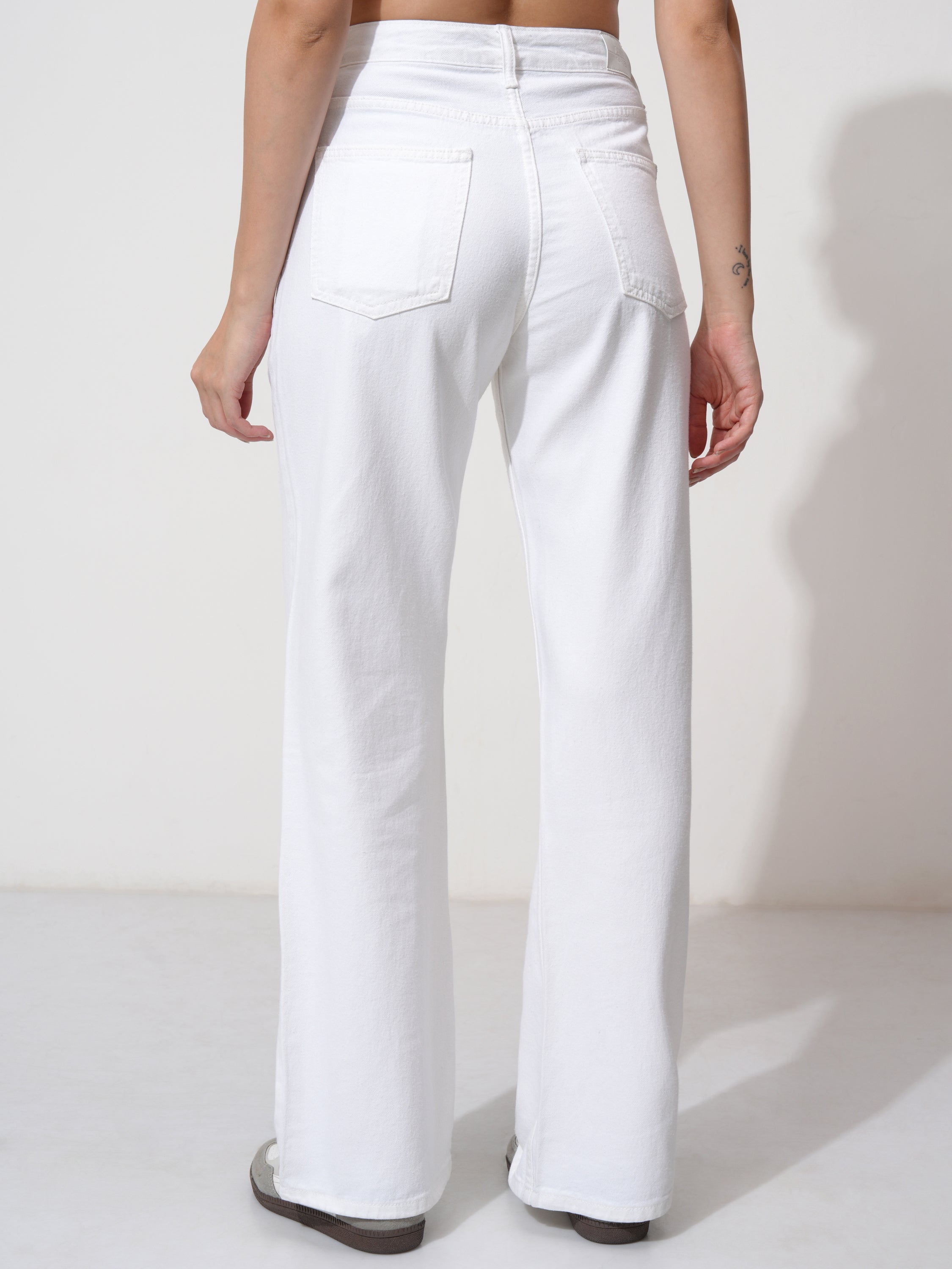 Tokyo Talkies Women White Bootcut Jeans - White - Image 3