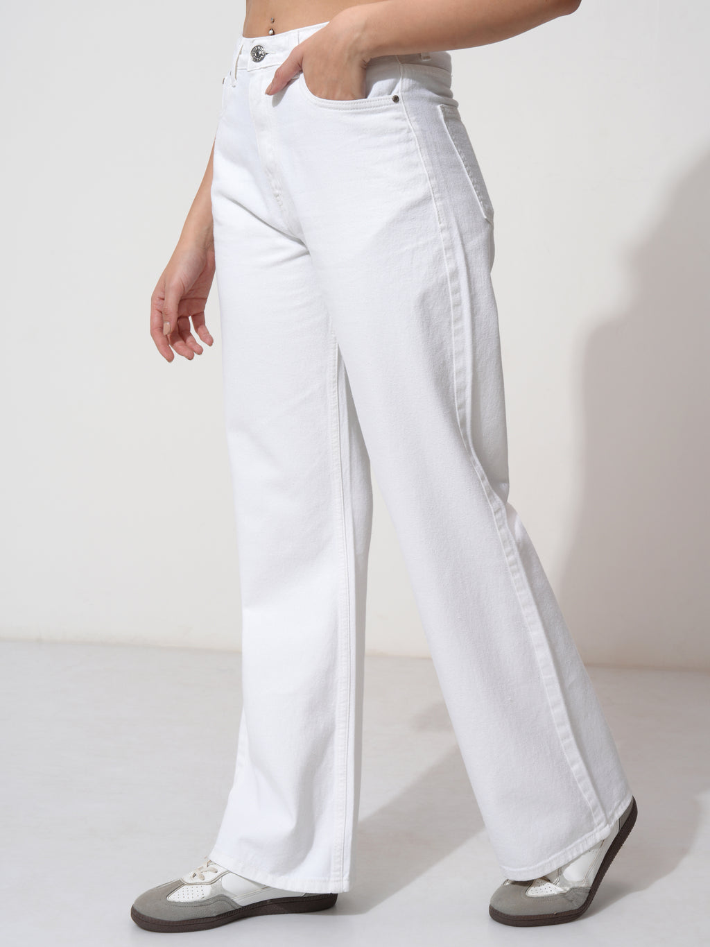 Tokyo Talkies Women White Bootcut Jeans - White - Image 4
