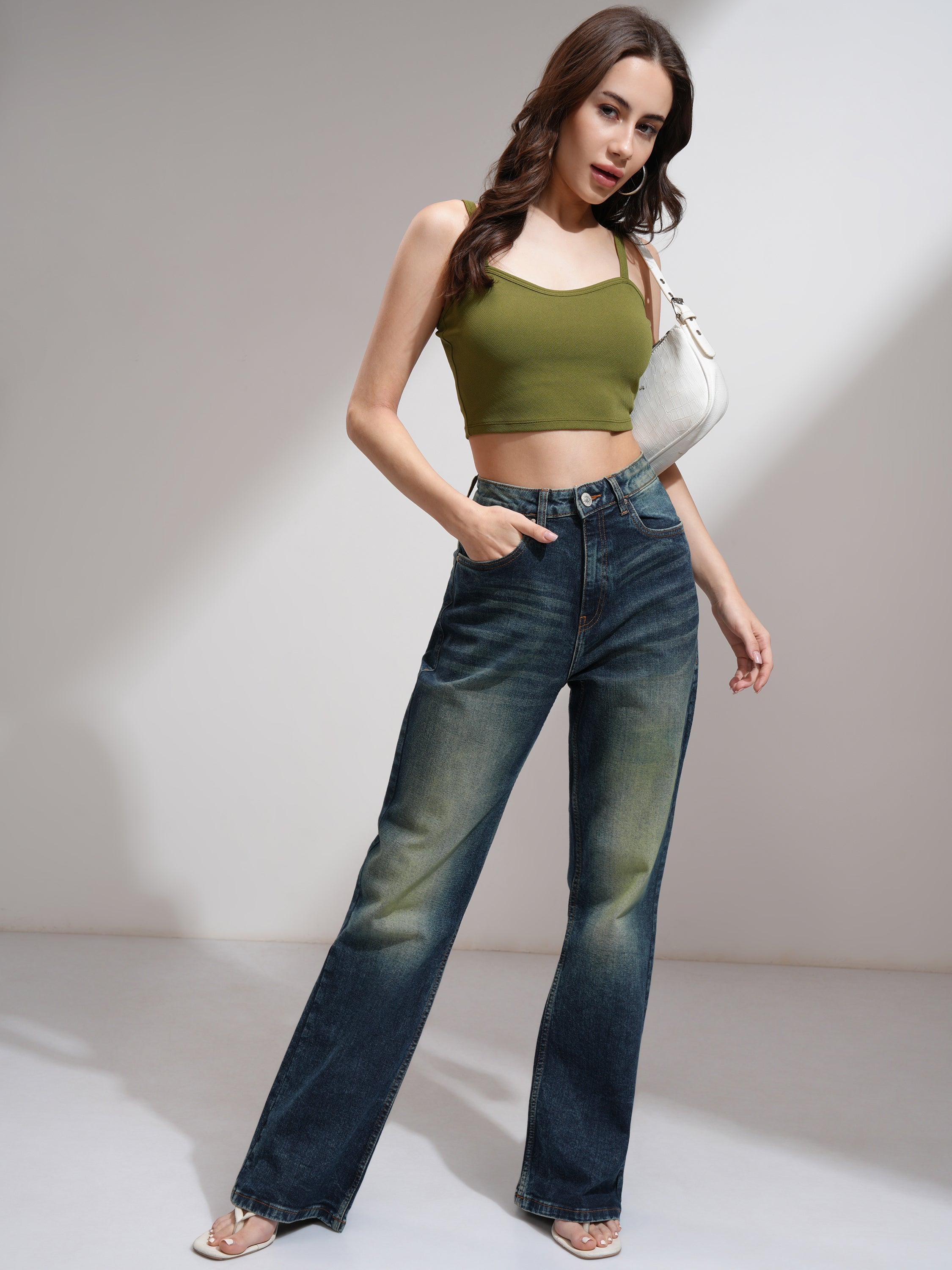 Tokyo Talkies Women Blue Regular Fit Stretchable Jeans - Blue - Image 2