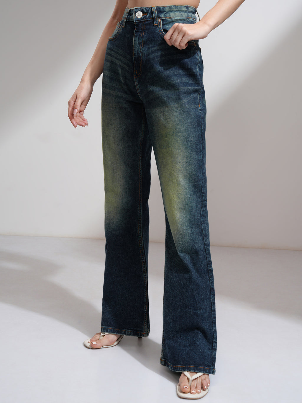 Tokyo Talkies Women Blue Regular Fit Stretchable Jeans - Blue - Image 4