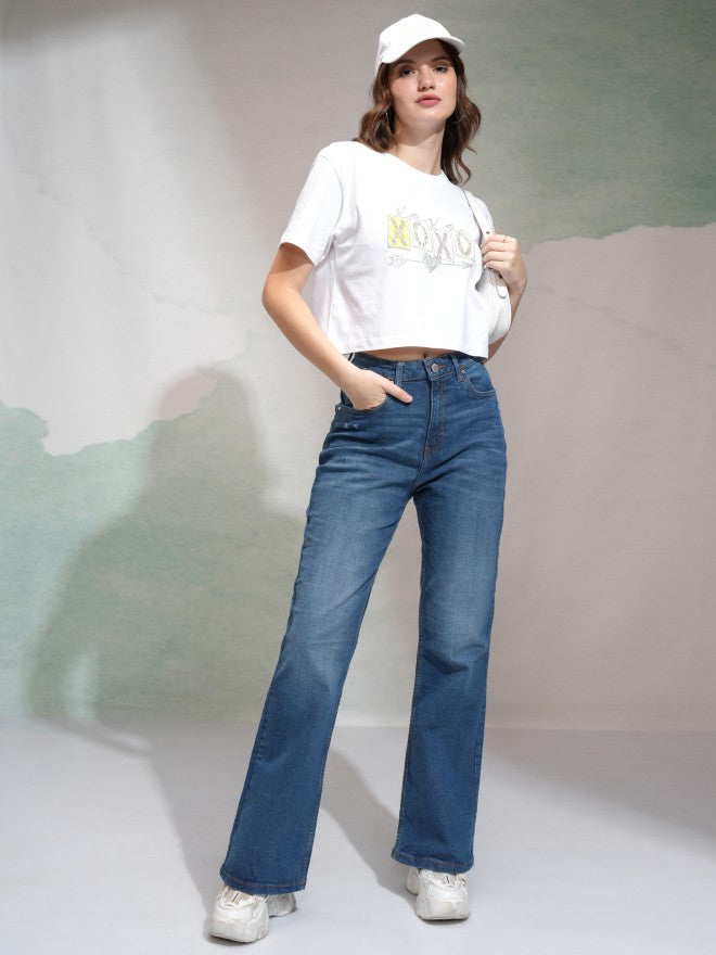 Tokyo Talkies Women Blue Regular Fit Stretchable Jeans - Blue - Image 2