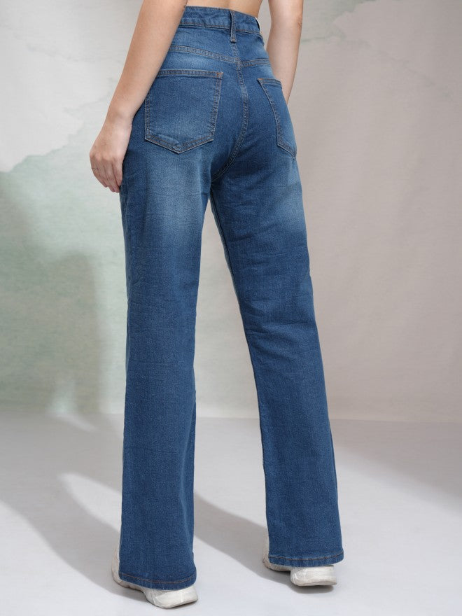 Tokyo Talkies Women Blue Regular Fit Stretchable Jeans - Blue - Image 3