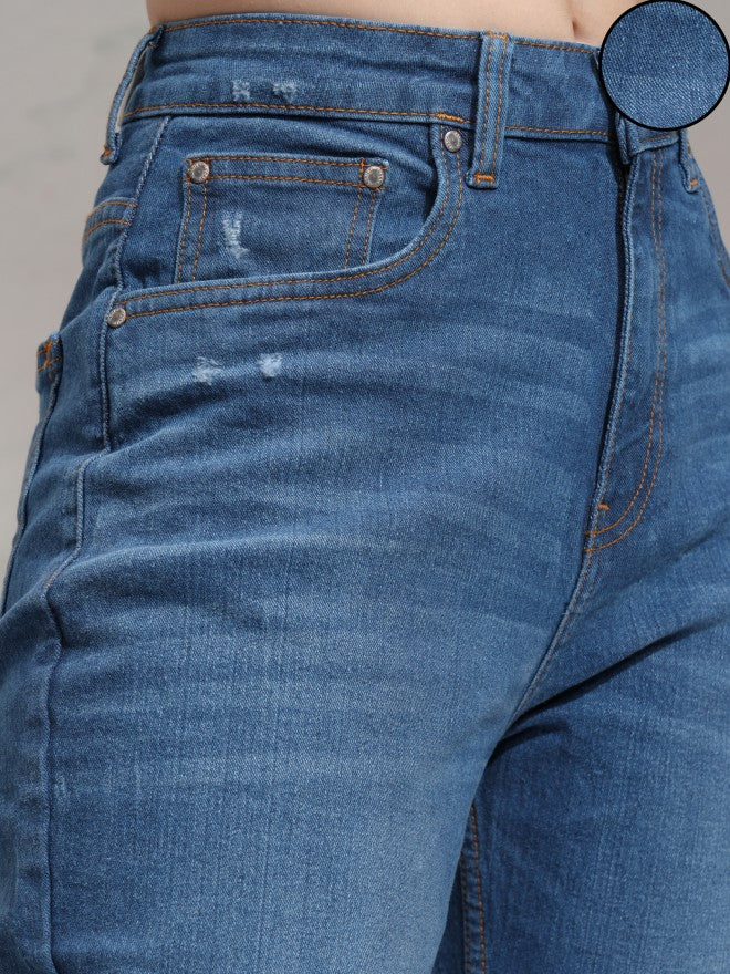 Tokyo Talkies Women Blue Regular Fit Stretchable Jeans - Blue - Image 5