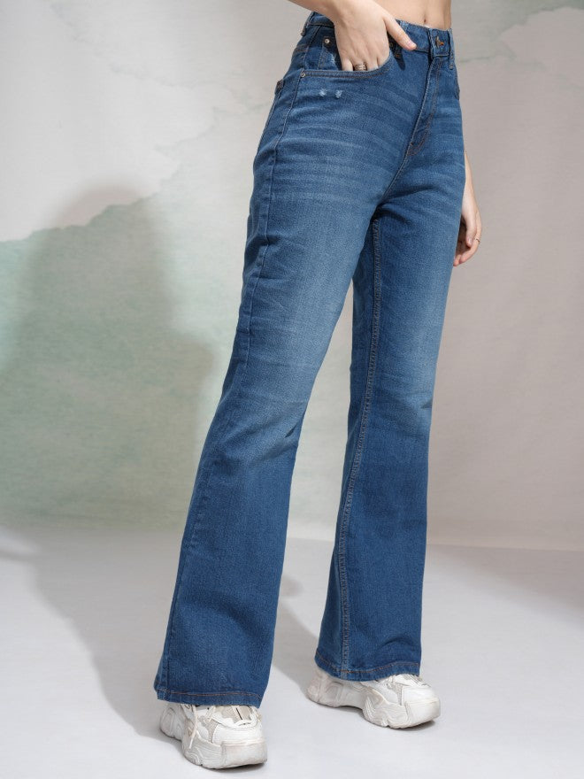 Tokyo Talkies Women Blue Regular Fit Stretchable Jeans - Blue - Image 6