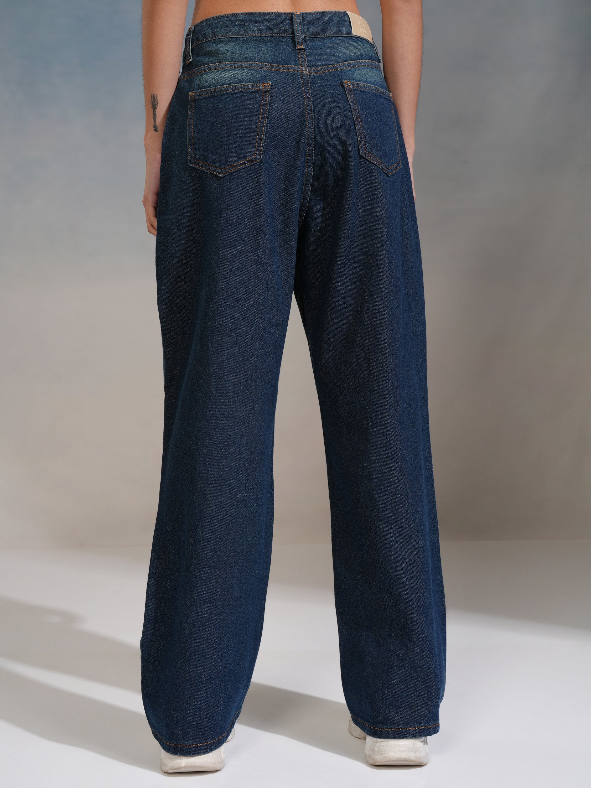 Tokyo Talkies Women Blue Flared Jeans - Blue - Image 3