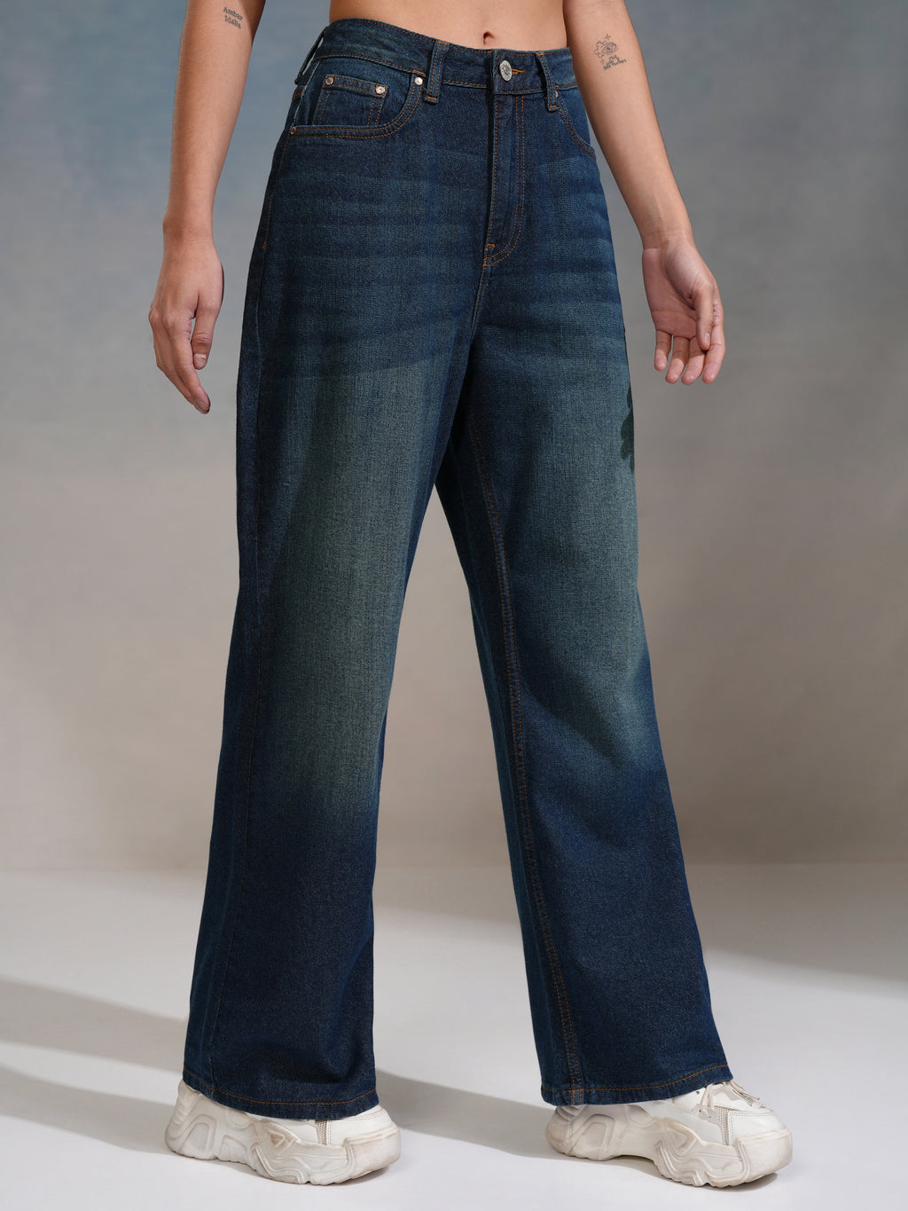 Tokyo Talkies Women Blue Flared Jeans - Blue - Image 6