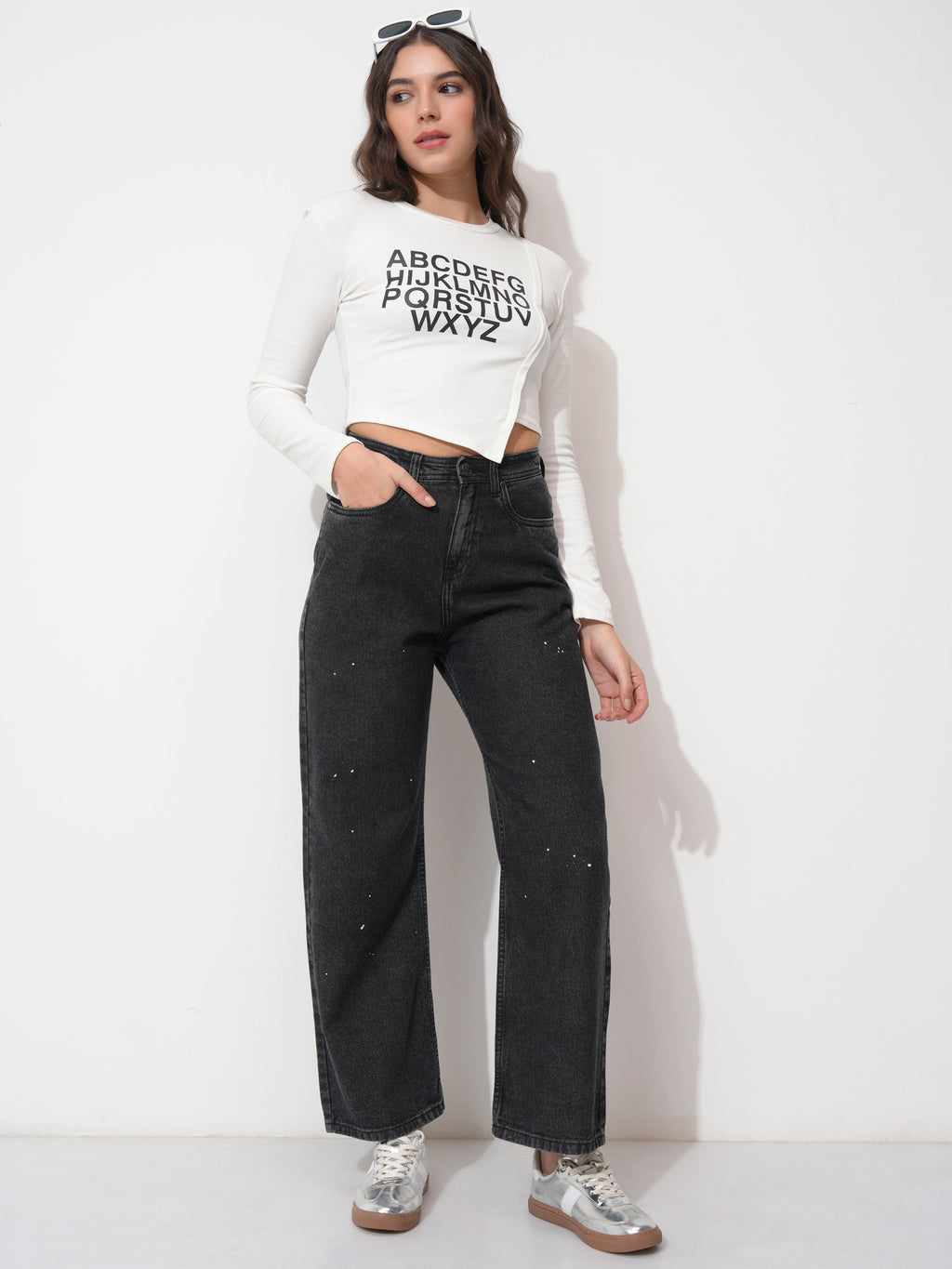 Tokyo Talkies Women Black Flared Stretchable Jeans - Black - Image 2