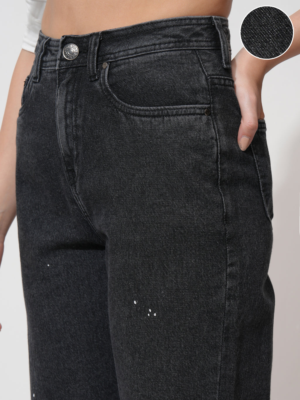 Tokyo Talkies Women Black Flared Stretchable Jeans - Black - Image 5