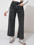 Tokyo Talkies Women Grey Straight Fit Stretchable Jeans - Grey - Image 1