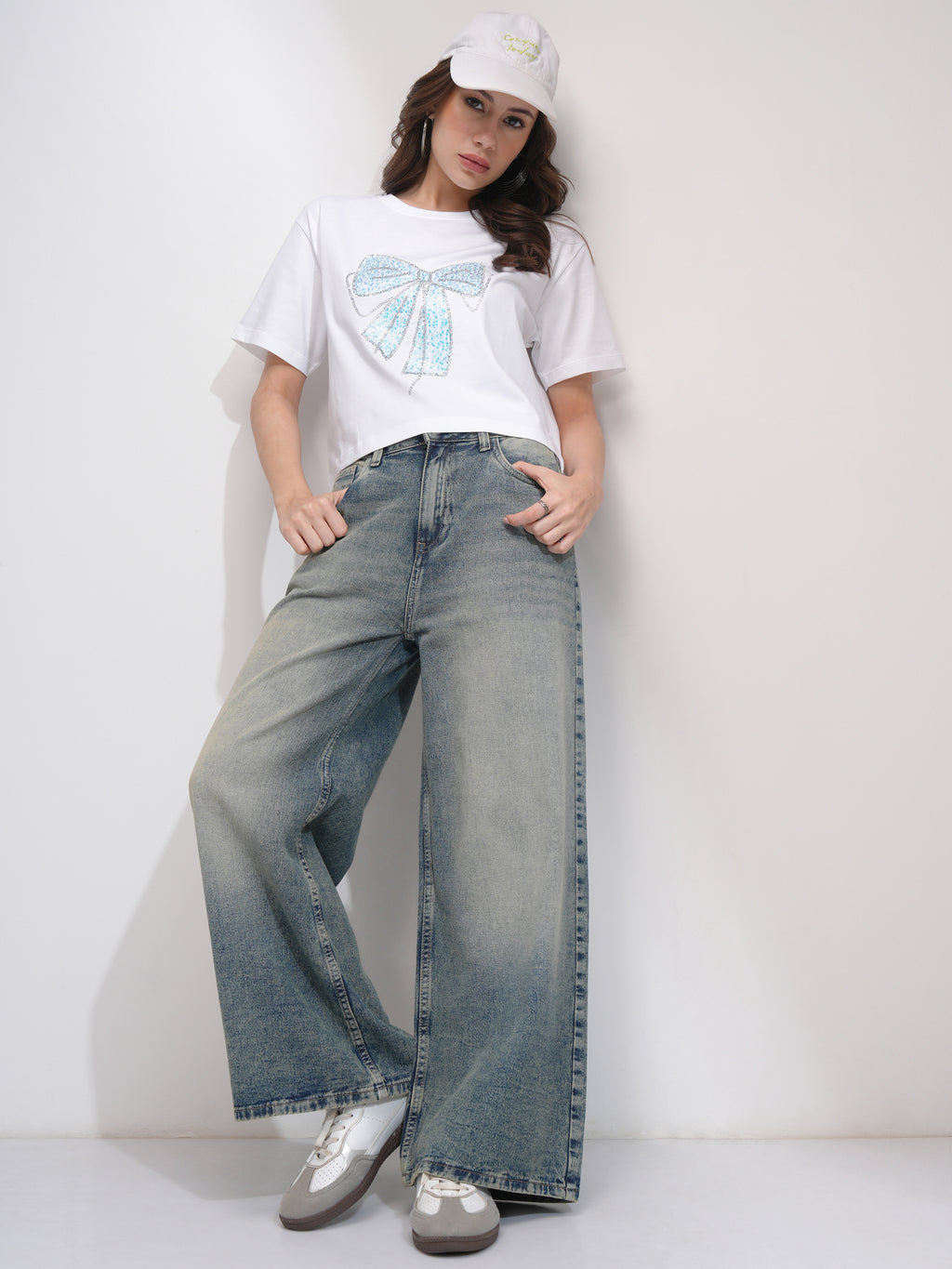 Tokyo Talkies Women Blue Baggy Jeans - Blue - Image 2