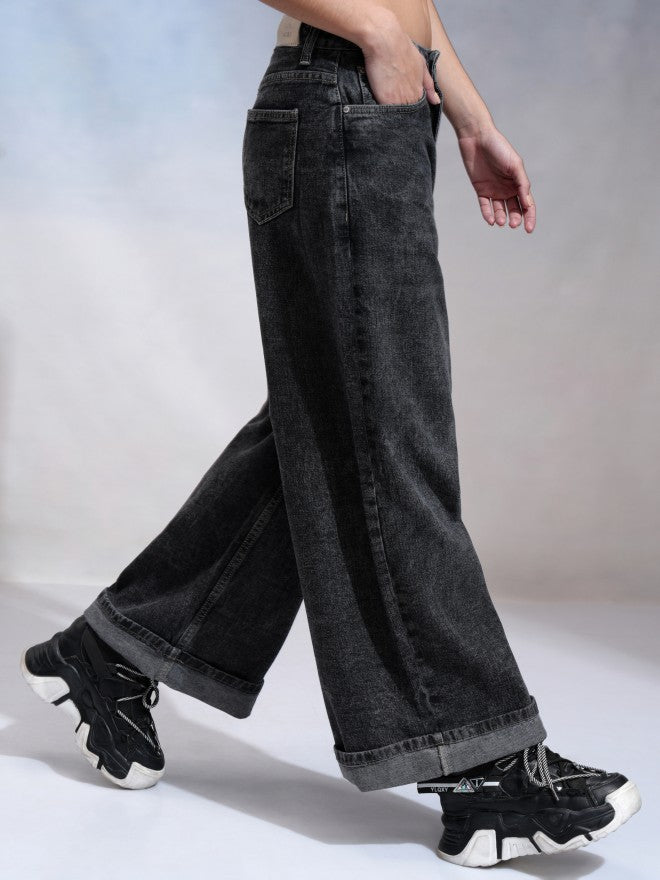 Tokyo Talkies Women Grey Baggy Stretchable Jeans - Grey - Image 6